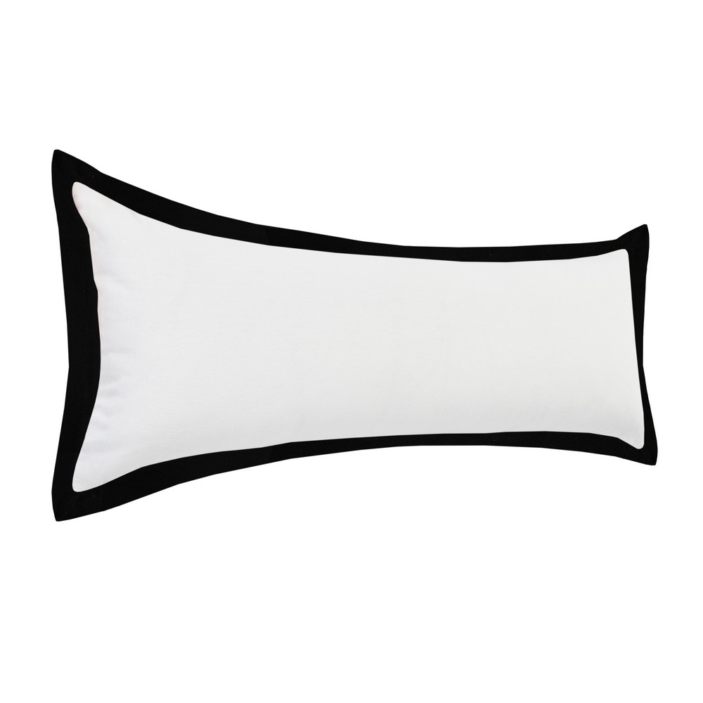 Harlow Hill Border Flange Frame Lumbar, White / Black, 14" x 36", Count Per Pack 1