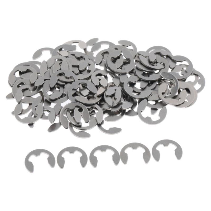 100PCS Stainless E Clip Radially Assembled Retaining External Ring 