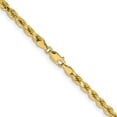 thumbnail image 3 of Primal Gold 14 Karat Yellow Gold 4.25mm Diamond-cut Rope with Lobster Clasp Chain, 3 of 4