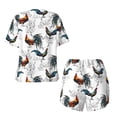 thumbnail image 5 of Kdxio Cool Chicken Print Pajamas Sets for Women Short-Sleeved Pjs with Lounge Shorts Two Piece Sleepwear S-4XL, 5 of 9