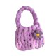 thumbnail image 3 of Bolso de crochet para mujer, con asa superior, elegante y suave, para fiesta de trabajo. violeta, 3 of 9