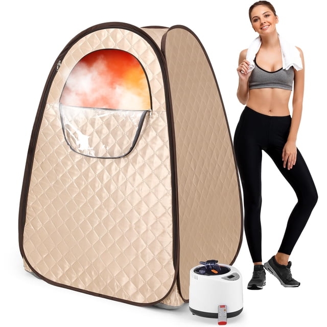 Sauna portátil Steupoek mejorada con generador de vapor de 2.6 L y 1000 W