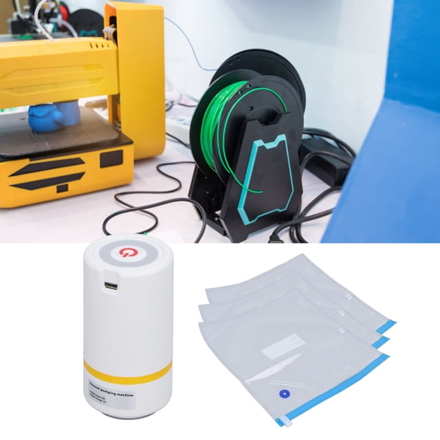 Filament Storage Bags Vacuum Kit, Recyclable Single Side Embossed 43Pcs Drying Water Proof Filament Storage Bags Vacuum Pump Kit for Food