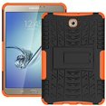 thumbnail image 1 of DWay Tablet Case Tab S2 8.0 T710 Hybrid Armor Design with Stand Feature Detachable Dual Layer Protective Shell Hard Back Case Cover for Samsung Galaxy Tab S2 8.0inches SM-T710 / T715 (Orange), 1 of 5
