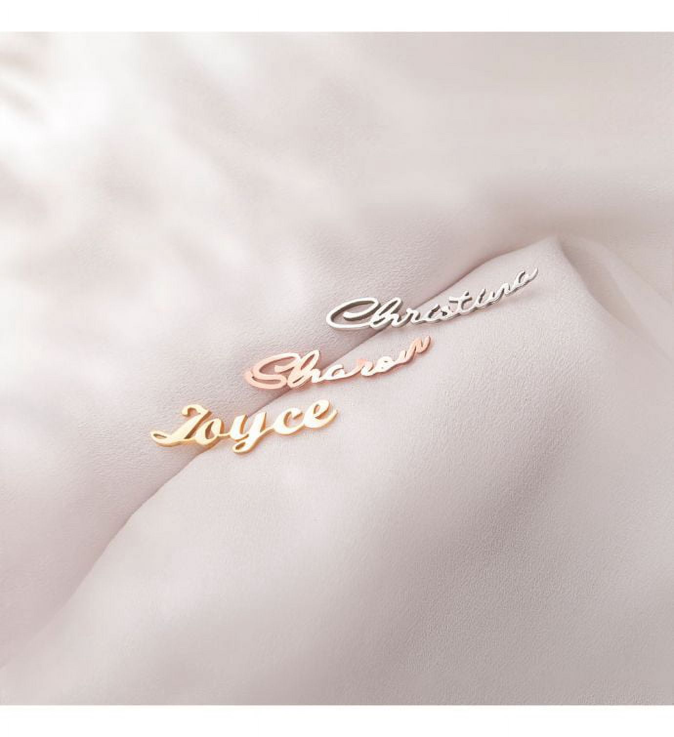 Anavia Personalized Sterling Silver Name Earring - Dainty Name Earring - Personalized Jewelry - Bridesmaid Gift for Her
