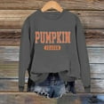 thumbnail image 5 of ZSQDM Women's Hoodless Sweatshirt Lightweight Zip Up Hoodie Women Pumpkin Season Sweatshirt Women Crewneck Long Sleeve Thanksgiving Fall Shirt Halloween Holiday Pullover Tops Polyester (S), 5 of 6