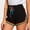 Black, variant on Aayomet Women Shorts For Summer Shorts Short Pants Beach Print Sport Rainbow Elastic Women Black Shorts For Women Black,M