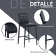 thumbnail image 4 of Set of 2 Bancos Alto, con Respaldo y Reposapié, Color Negro HOMEMAKE FURNITURE Moderno, 4 of 6