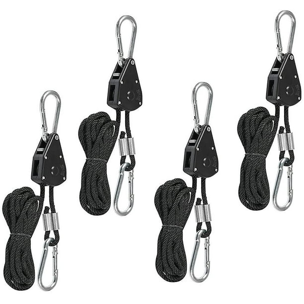 4 Pcs Duty Heavy Rope Ratchet With Hooks, Adjustable Rope Ratchet