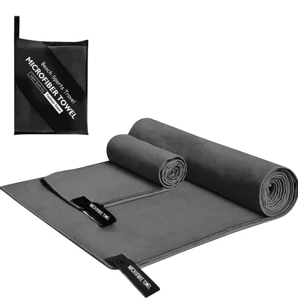 Fiudx Toalla Deportiva de Microfibra Superabsorbente, Secado Rápido, Fácil de Colgar, Multiusos para Gimnasio, Viajes, Playa y Camping. Tamaño: 40 X 80 Cm. Juego de 1 Pieza.