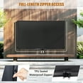 thumbnail image 7 of HOMEYA Outdoor TV Cover with 3 Side Full Zipper, Heavy Duty LED Flat Screen Television Protector Universal Weatherproof Waterproof Protector, Black, Fits 48" - 50", 7 of 7
