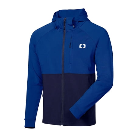 Polaris Men's Tech Full-Zip Hoodie Zipper Polyester Spandex Fleece Blue Black XXX-Large 286640914