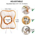 thumbnail image 2 of Oubit Réglable Cône Collier Mignon Doux Pain Grillé Cosplay Cosplay en Forme de Coiffe pour Chiot Chat, 2 of 9