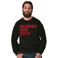thumbnail image 5 of Xmas Bearded and Jolly Hashtag Santa Men's Crewneck Sweatshirt Brisco Brands S, 5 of 6