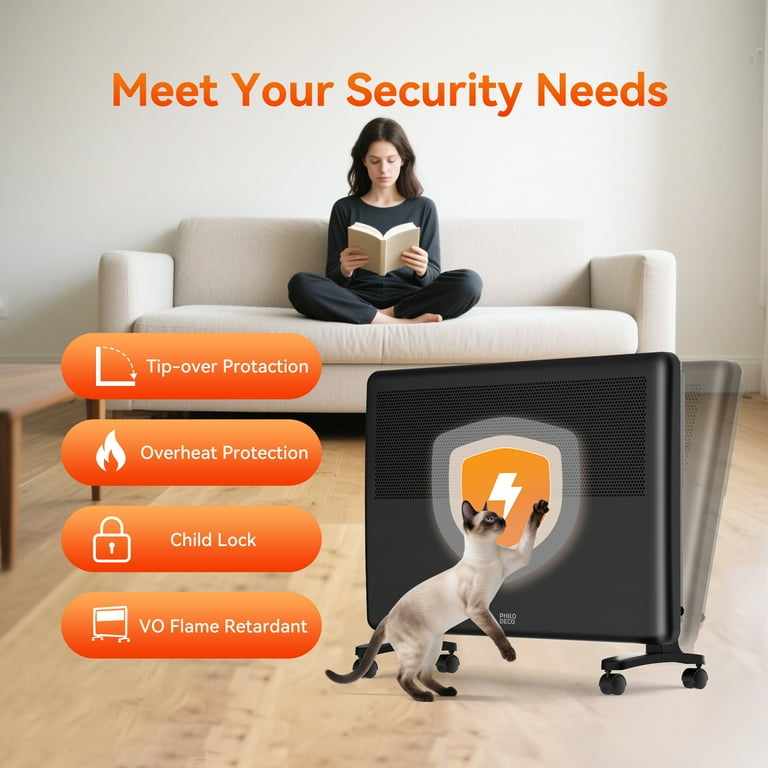 HUMSURE Infrared Heater, Wall Mounted, Indoor Outdoor Use, 1500W