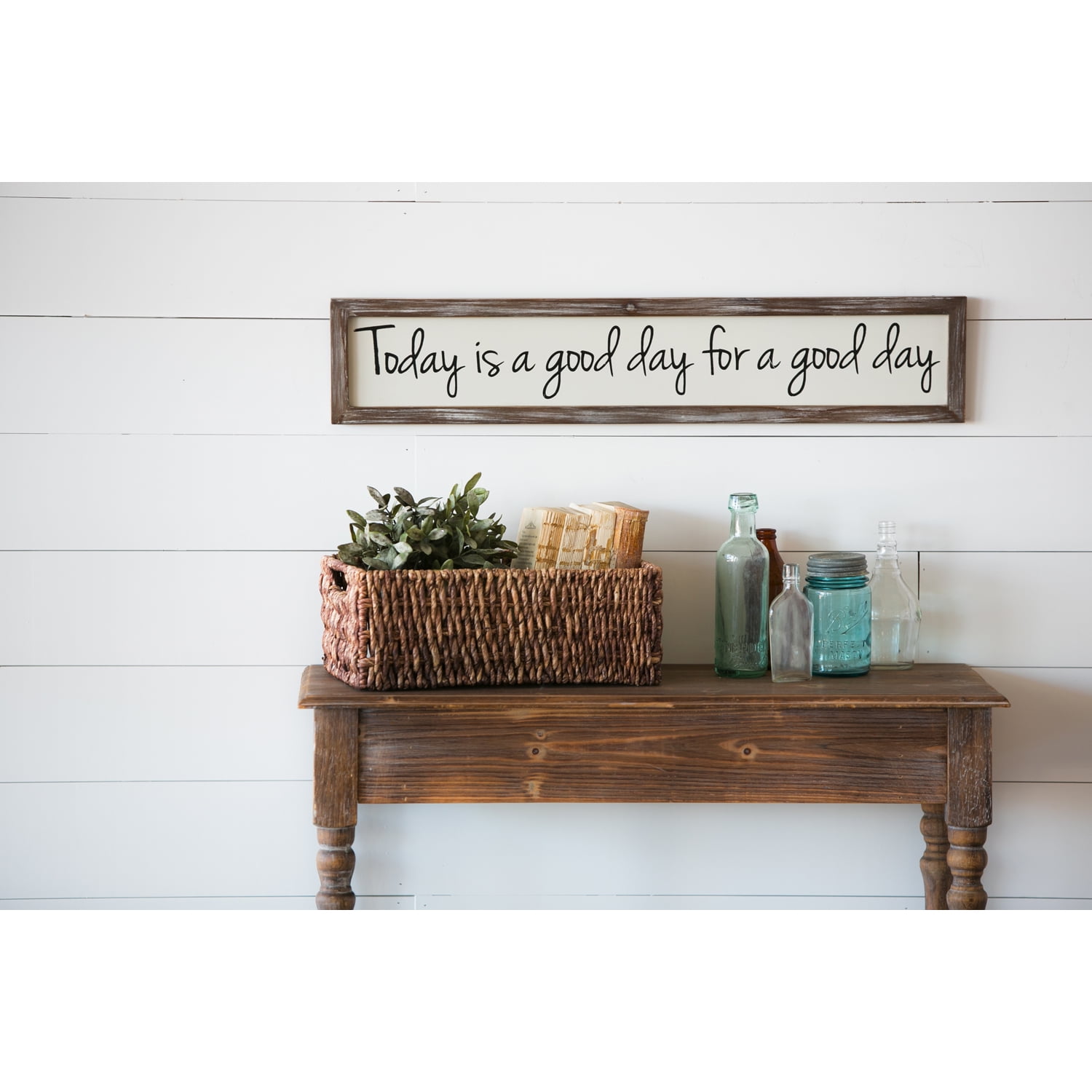Evergreen Wooden Wall Art, Today is a Good Day, 6x30, 30'' x 0.75'' x 6'' inches