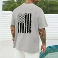 thumbnail image 3 of VgaVtl Teeshirts for Men Short Sleeve American Flag Big and Tall Fourth of July Mens Shirts Summer Gray Vacation Retro Shirts, 3 of 5