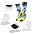 thumbnail image 4 of Saiise Bluey Funny Socks Men Women Boys Kids Adults Novelty Graphic Crew Tube Socks Crazy Design Casual Dress Socks for Sports,Running,Travel, 4 of 7
