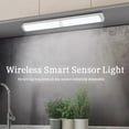 thumbnail image 1 of QUTETN Stick-on Anywhere Wireless LED Under Cabinet Lights Motion Sensor Activated Night Light Built-in Rechargeable Battery Magnetic Tap Lights for Closet  Cabinet  6000K White Light  Wh, 1 of 8