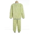 thumbnail image 5 of Aislor Kids Boys Girls Winter Warm Fleece Pyjamas Set Sleepwear Long Sleeve Top with Pants Set Homewear Size 12M-14 Green 5-6, 5 of 7