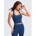 thumbnail image 2 of CRZ YOGA Butterluxe Halter Padded Longline Sports Bras For Women Open Back Crop Tops Workout Gym, 2 of 4