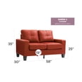 thumbnail image 2 of Glory Furniture G465A-L Red Loveseat, 2 of 5