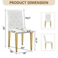 thumbnail image 2 of Sumdeal 2/4/6-piece modern dining chair set features black PU leather trim, gold/silver metal legs, and an ergonomic snap-on backrest, suitable for kitchens, dining rooms, and cafes., 2 of 9