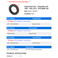 thumbnail image 2 of Output Shaft Seal - Compatible with 1980 - 1983, 2013 - 2018 BMW 320i - National, 2 of 2