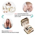 thumbnail image 4 of Easter Travel Portable Square Jewelry Box Earring Organizer Necklace Holder Bracelet Holder Display Case Decorative Box Jewelry, 4 of 6