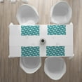 thumbnail image 3 of Ambesonne Abstract Place Mats Set of 4, Retro Maze Trippy, Standard Size, Turquoise Teal White, 3 of 4