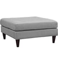 thumbnail image 3 of Modway Empress Large Upholstered Polyester Fabric Ottoman in Light Gray, 3 of 6