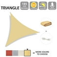 thumbnail image 2 of 2WIN2BUY Triangle Sun Shade Sail,8'X8'X8'Curved Edge Outdoor Shade Canopy,Breathable 95% UV Block Shade for Patio Garden Backyard,Beige, 2 of 8
