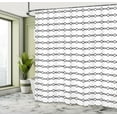 thumbnail image 5 of Ambesonne Abstract Shower Curtain, Horizontal Chain Style, 69"Wx75"L, White Dark Grey, 5 of 5