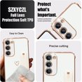 thumbnail image 4 of Compatible with Samsung Galaxy S23 Plus 5G Case for Women Girls£¬ Cute Heart Pattern TPU Plating case with Adjustable Wrist Strap case for Samsung Galaxy S23 Plus-White, 4 of 13