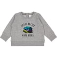 thumbnail image 2 of Inktastic Life's Better with Books Baby Sweatshirt, 2 of 4