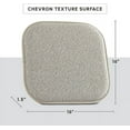 thumbnail image 4 of Elegant Comfort Chair Cushion Covers with Ties and Non Skid Rubber Backing-Thick Memory Foam - Soft Cushion Pad- Rounded Square Seat Cover- 16 x 16 Inches - Set of 2 Chevron Textured Pattern, Beige, 4 of 7
