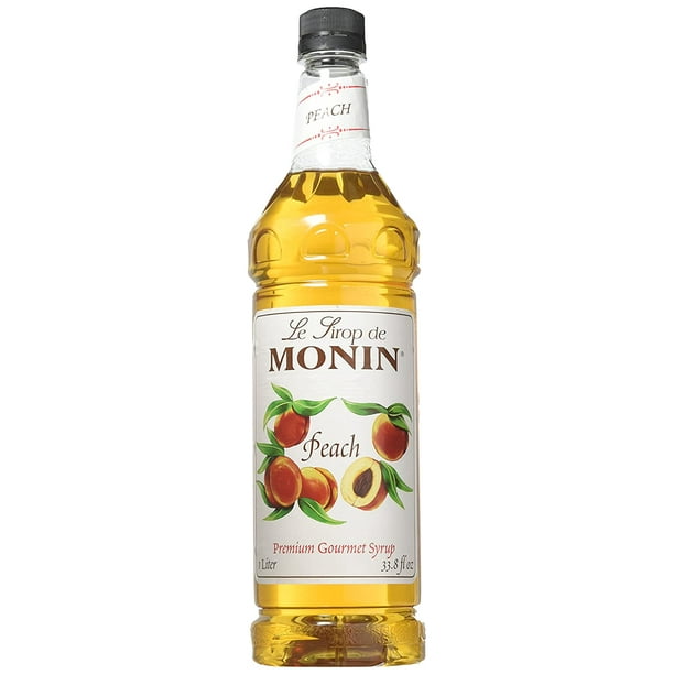 Monin Peach Syrup, Fresh and Juicy Flavors, Great for Iced Teas