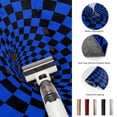 thumbnail image 5 of Round Rugs 4Ft, Blue Black Checkered Round Area Rug Washable Indoor Throw Carpet, Modern Abstract Art Soft Non Slip Circle Rug for Kitchen Nursery Room Home Decor Aesthetic, 5 of 8