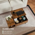 thumbnail image 4 of WEGFTDUOP 39" Wood Lift Top Coffee Table with Hidden Storage & Adjustable Storage Shelf, Convertible Dining Table for Living Room and Office, 4 of 9