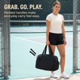 thumbnail image 3 of Women’s Tennis Tote Bag – 3-in-1 Crossbody Tennis Bag for 2 Rackets w/ Shoe Compartment & Wet Bag, Gym & Pickleball, 3 of 9