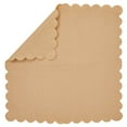 100 Pack Brown Paper Napkins with Scalloped Edges 3ply Disposable