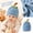 Blue, variant on Pumpkin Knit Hat for Halloween, Warm and Thick Winter Hat , Cute Fall Knitted Cap, Halloween Costumes Blue