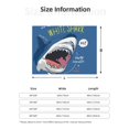 thumbnail image 3 of KLL Great White Shark Print Fleece Throw Blanket, Horizontal Fleece Bedding Cute Soft Blankets Comfy Fleece Flannel Plush Home Decor for Couch & Bed -80"x60", 3 of 9