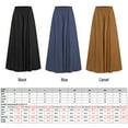 thumbnail image 5 of Pantalones de piernas anchas de verano para mujer, pantalones largos sólidos con cintura elásti CACAGOO Pantalones de mujer, 5 of 5