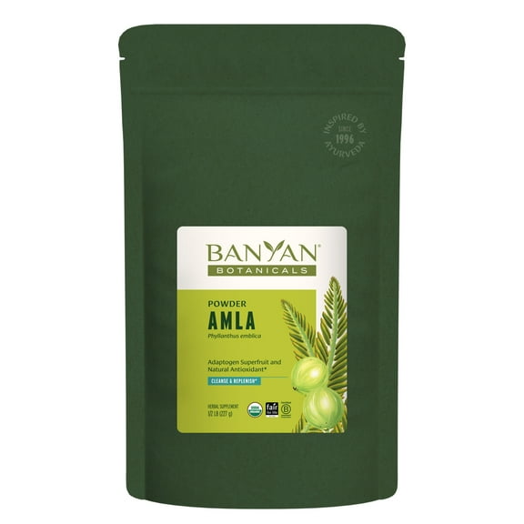 Banyan Botanicals Amla (Amalaki) Powder – Organic Phyllanthus Emblica – Natural Source of Vitamin C and Antioxidants – Supports Digestion and Cleansing* – 1/2lb– Non GMO Sustainably Sourced