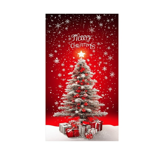 YIKA Christmas Door Cover Door Holiday Party Decoration Christmas tree Door Hanging Door Cover Decoration In Stock C