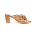 thumbnail image 3 of BLISSFUL STEP Valentine's Women's Shoes Bow Chunky Heel Slip on Slide Sandals Rose Gold 7, 3 of 7