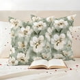 thumbnail image 4 of Pack of 2 Outdoor Pillow Covers 20x20 Inch Waterproof Sage Green Spring Floral Throw Pillow Covers,Decorative Couch Pillow Shams Protectors Summer Botanical Flowers Patio Pillowcases Cushion Covers, 4 of 8