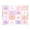 Cute Pumpkins Pattern, variant on Acrylic Tray Clear Serving Tray Rectangle Decorative Tray with Cut Handle Flowers and Smiling Pumpkins