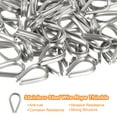 thumbnail image 3 of 50 Pack M1.5 Stainless Steel Thimble for 1/16" Dia Wire Rope, Wire Rope Cable Thimbles Rigging for Marine, 3 of 6